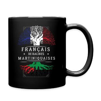 Francais De Racines Martiniquaises T-Shirt Cade... - Mug uni - noir - Droite