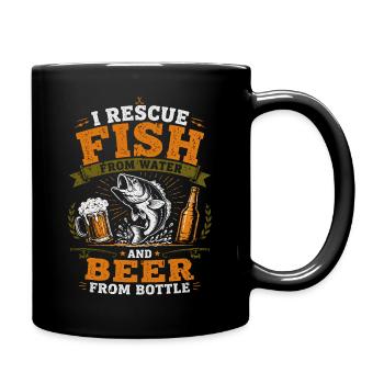 I Rescue Fish From Water - Full Colour Mug - black - Right