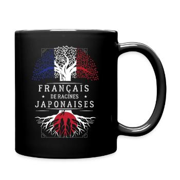 Francais De Racines Japonaises T-Shirt Cadeau H... - Mug uni - noir - Droite