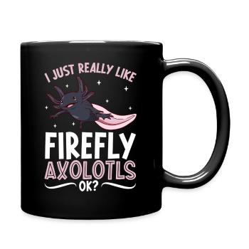 J’adore mon Luciole Axolotl - Mug uni - noir - Droite