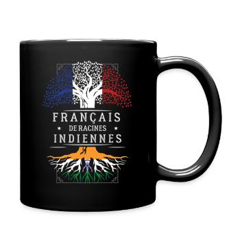 Francais De Racines Indiennes T-Shirt Cadeau Hu... - Mug uni - noir - Droite