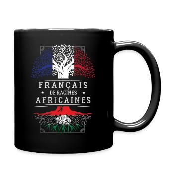 Francais De Racines Africaines T-Shirt Cadeau H... - Mug uni - noir - Droite