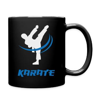 Ideal for MMA fans. Karate High Kick  - Full Colour Mug - black - Right