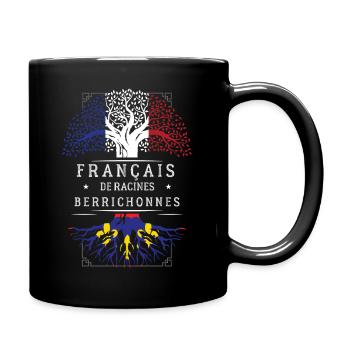 Francais De Racines Berrichonnes T-Shirt Cadeau... - Mug uni - noir - Droite