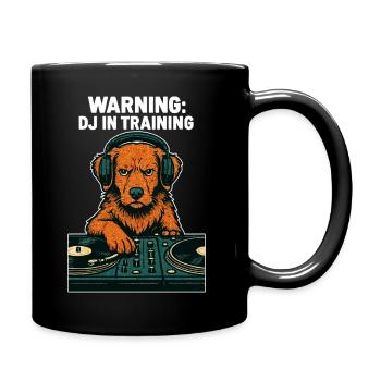DJ Toller Hund – Avertissement : DJ en formation - Mug uni - noir - Droite