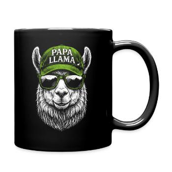 Papa Llama Cap Design - Full Colour Mug - black - Right