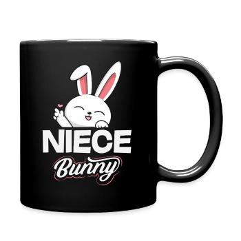 Frohe Ostern Süßer Osterhase Eiersuche Ostereier - Tasse einfarbig - Schwarz - Rechts