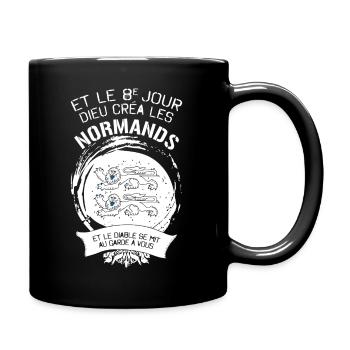 Et Le 8e Jour Dieu Crea Les Normands Et Le Diab... - Mug uni - noir - Droite