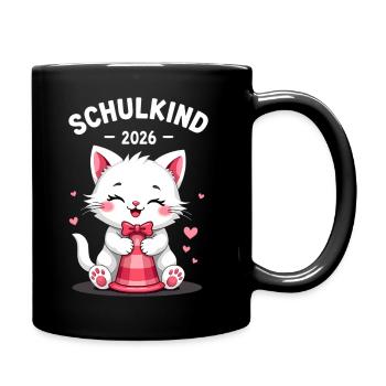 Schulkind 2026 Einschulung 2026 Schulanfang - Tasse einfarbig - Schwarz - Rechts