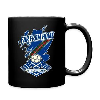 Scotland Soccer Supporter, Far From Home Still Sco - Full Colour Mug - black - Right