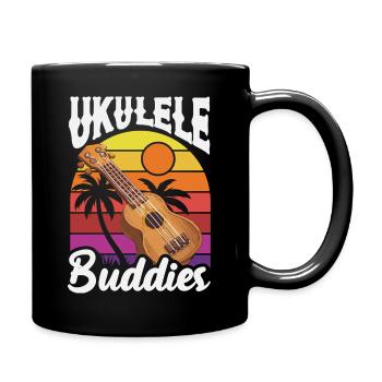 Retro Ukulele Buddies Vintage Hawaiian Musician - Full Colour Mug - black - Right