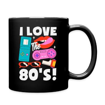 Retro Back to the 80s Vintage Design - Full Colour Mug - black - Right