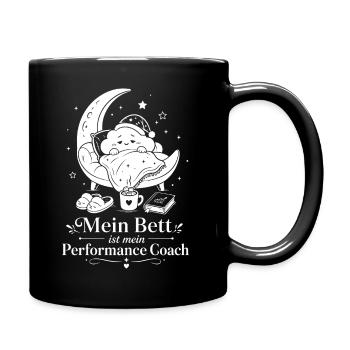 Mein Bett ist mein Performance Coach - Tasse einfarbig - Schwarz - Rechts