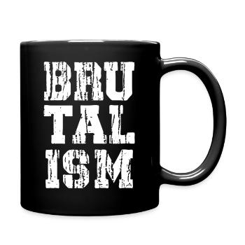 Brutalism Distressed and Bold typography T-Shirt - Full Colour Mug - black - Right