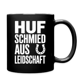  Hufschmied Aus Leidenschaft Pferde Hufeisen - Tasse einfarbig - Schwarz - Rechts