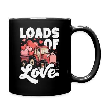 Retro Heart Valentine's Day Design Love - Full Colour Mug - black - Right