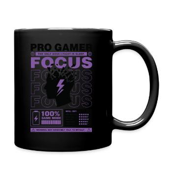 Focus Fashion Gamer Humour Design - Mug uni - noir - Droite