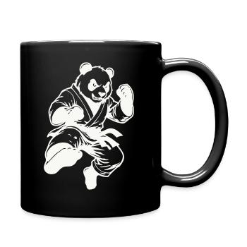 panda_kung_fu- - Tasse einfarbig - Schwarz - Rechts