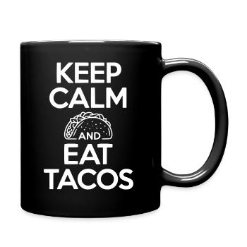 Restez calme et mangez des tacos - Mug uni - noir - Droite