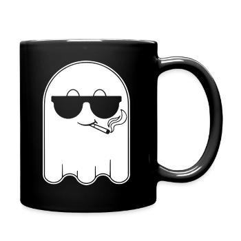 Ghost Sunglasses Smoking Ghost Halloween - Full Colour Mug - black - Right