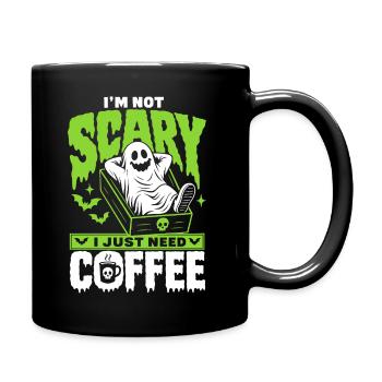 I'm Not Scary I Just Need Coffee - Full Colour Mug - black - Right