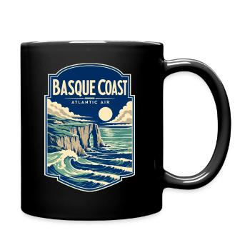 Côte basque Bilbao Espagne Voyage, Atlantic Air - Mug uni - noir - Droite