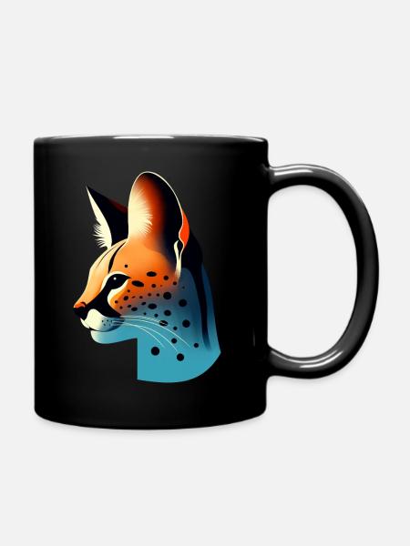 Serval - Tasse einfarbig - Schwarz