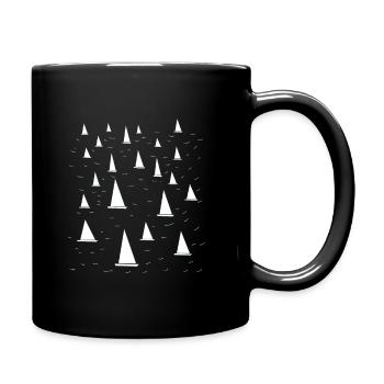 Voiliers de voile amateurs d’été - Mug uni - noir - Droite