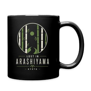 Arashiyama Bambusnacht Kyoto - Tasse einfarbig - Schwarz - Rechts