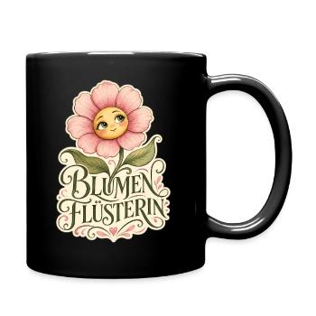 Blumen Flüsterin - Tasse einfarbig - Schwarz - Rechts