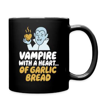 Vampire With A Heart Of Garlic - Tasse einfarbig - Schwarz - Rechts