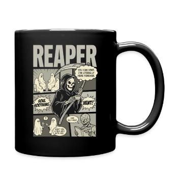 Reaper Self Help Dark Humor Design - Full Colour Mug - black - Right