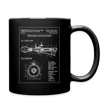 Panzerfaust Blueprint Illustration - Full Colour Mug - black - Right