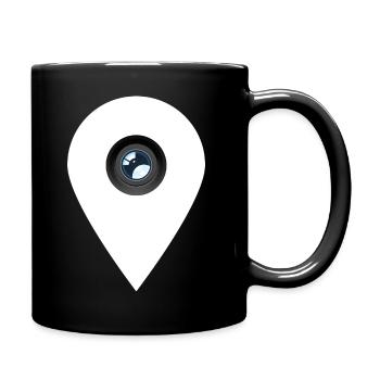 Graphisme de l’objectif de l’appareil photo pour localisation de la caméra - Mug uni - noir - Droite