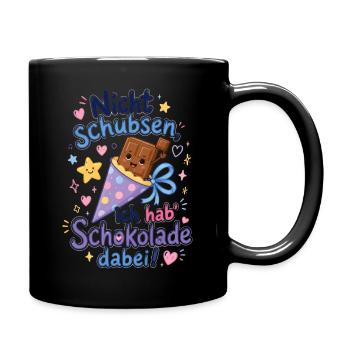 Schulkind Einschulung - Bald ein Schulkind - Tasse einfarbig - Schwarz - Rechts