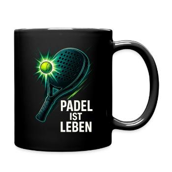 Padel Ist Leben - Tasse einfarbig - Schwarz - Rechts