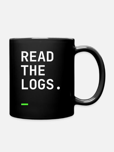 Lire les journaux – Conception de terminaux informatiques administrateurs système - Mug uni - noir