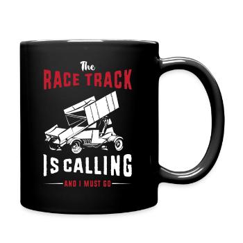 Courses sur piste de terre - Mug uni - noir - Droite