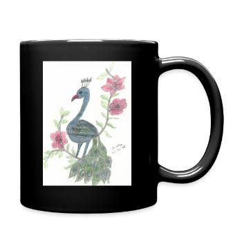 Paon - Mug uni - noir - Droite