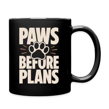 Paws Before Plans Dog Love - Full Colour Mug - black - Right
