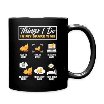 Motifs drôles de canards Citons amoureux de canards - Mug uni - noir - Droite