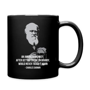 Parodie du toast évolutionniste de Charles Darwin - Mug uni - noir - Droite