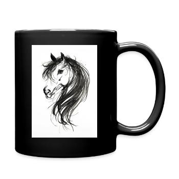 Horse head painted - Full Colour Mug - black - Right