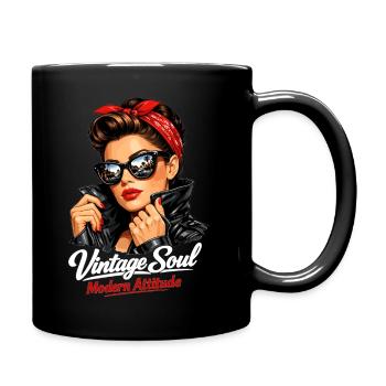 Attitude Soul Moderne Vintage – Pin-Up cool - Mug uni - noir - Droite