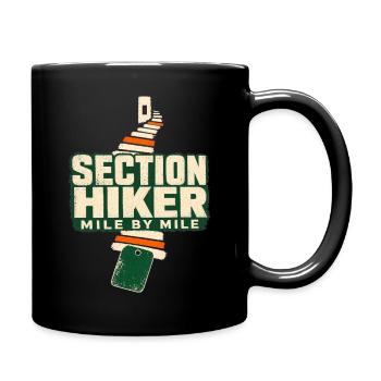Section, Projet de randonnée mile par mile du Sentier des Appalaches - Mug uni - noir - Droite