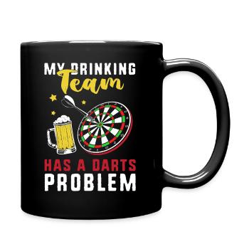 Dartpfeil de fléchettes - Mug uni - noir - Droite