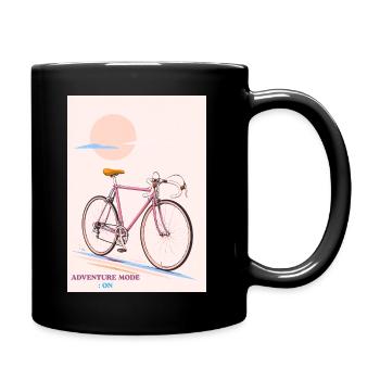 The Ride — Retro Cruiser/adventure mode/pink - Full Colour Mug - black - Right