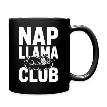 Nap Llama Club – Sleeping Llama - Mug uni - noir - Droite