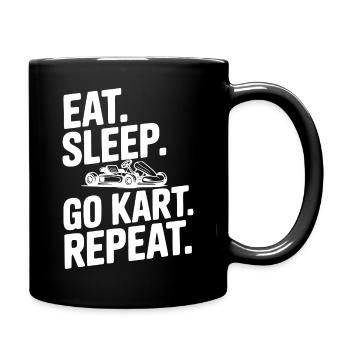 Mange. Dors. Go Kart. Répétez. - Mug uni - noir - Droite