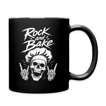 Rock Bäcker - Tasse einfarbig - Schwarz - Rechts
